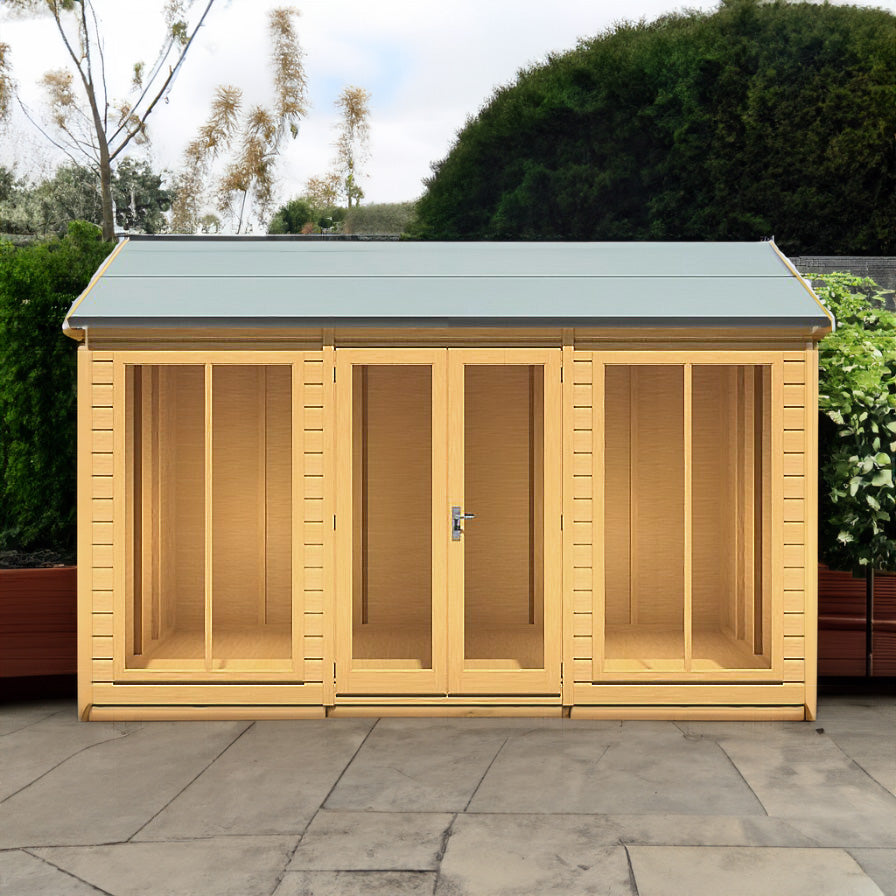 Shire 12x8 Mayfield Summerhouse with Fully Glazed Front