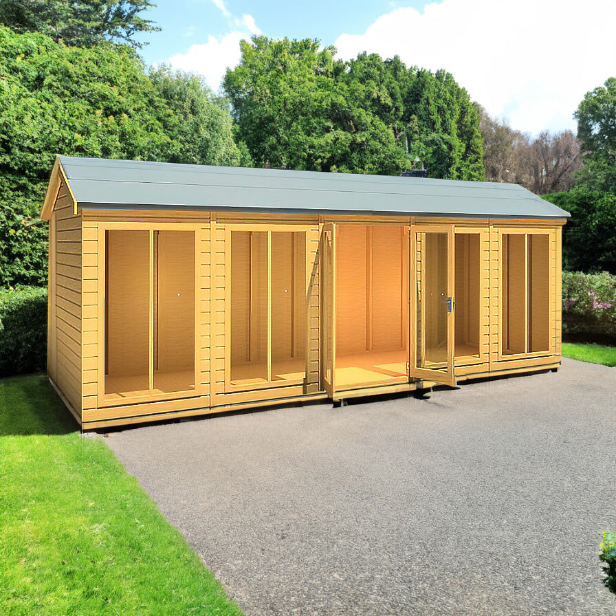 Shire 20x6 Mayfield Large Summerhouse with Fully Glazed Front