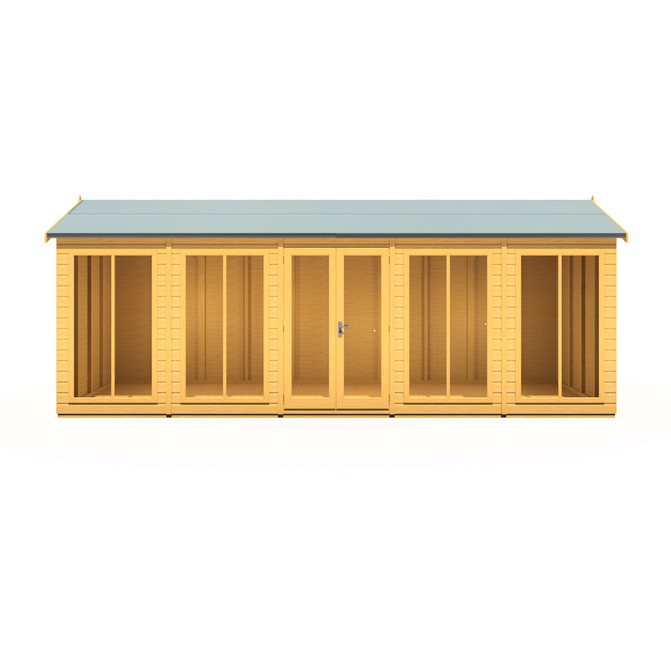 Shire 20x6 Mayfield Large Summerhouse with Fully Glazed Front