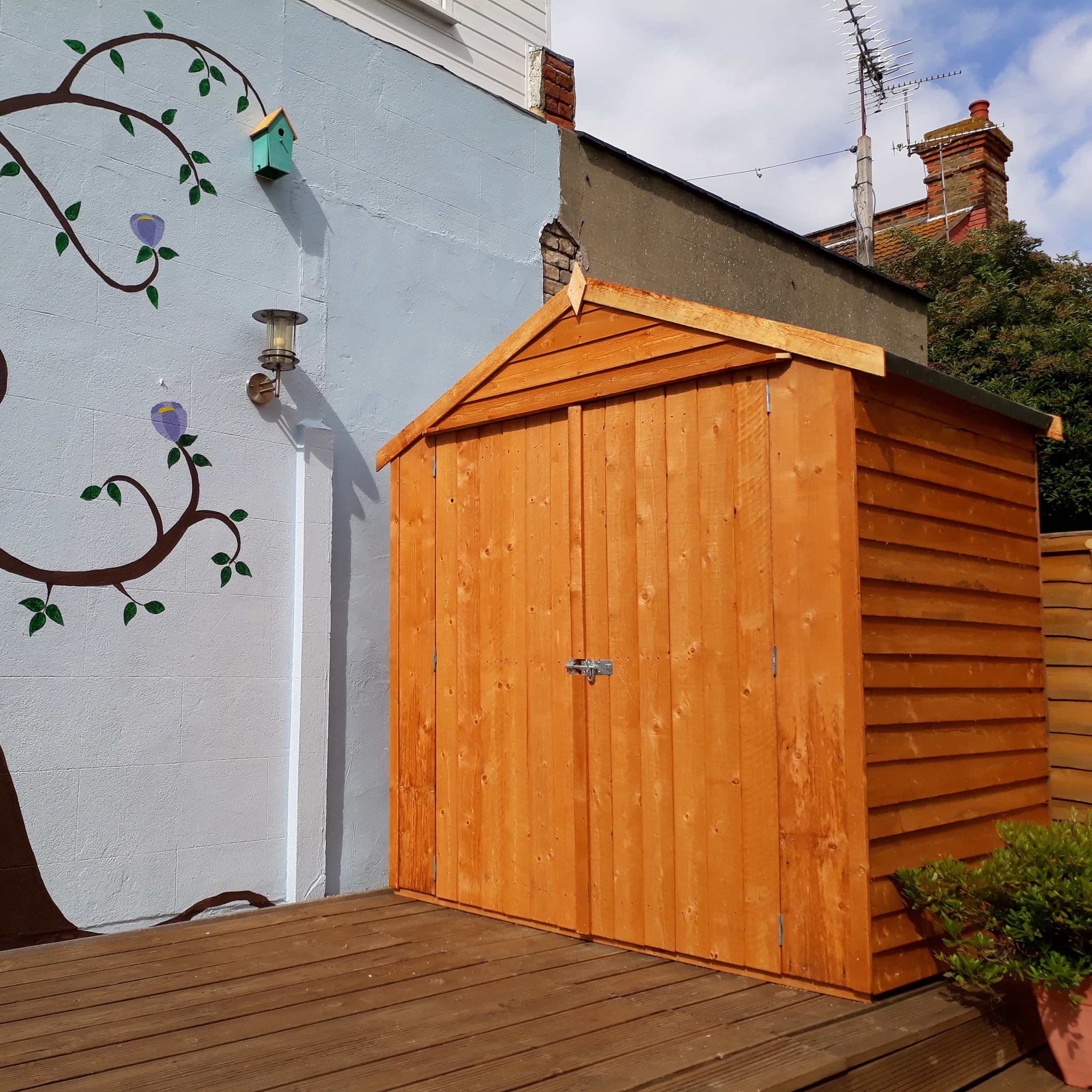 Shire 4x6 Pressure Treated Overlap Apex Garden Shed with Double Doors