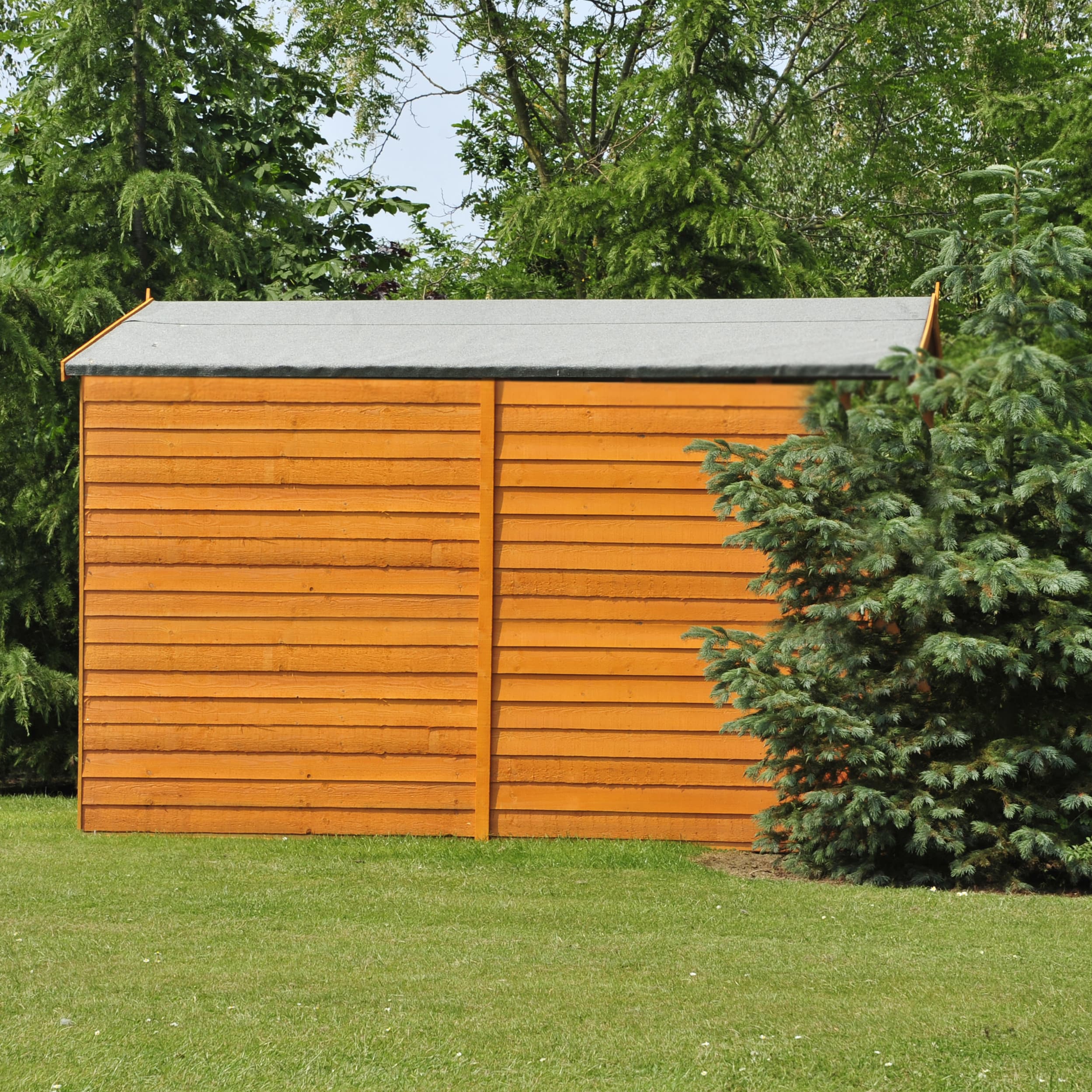 Shire 10x10 Pressure Treated Overlap Apex Garden Shed with Double Doors (Windowless)