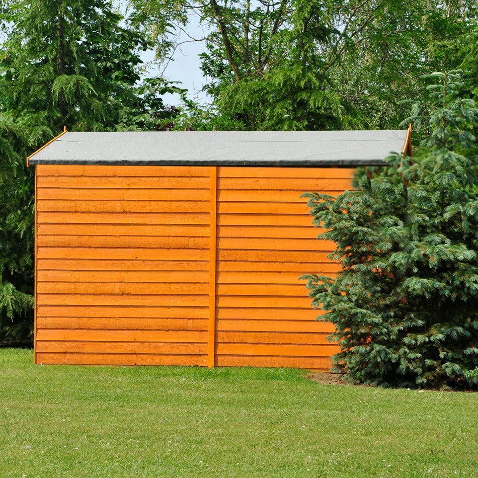 Shire 10x10 Pressure Treated Overlap Apex Garden Shed with Double Doors (Windowless)