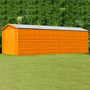 Shire 10x20 Pressure Treated Overlap Apex Garden Shed with Double Doors (Windowless)