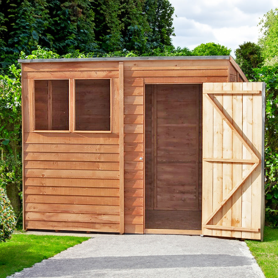 Shire 8x6 Dip Treated Overlap Pent Value Garden Shed