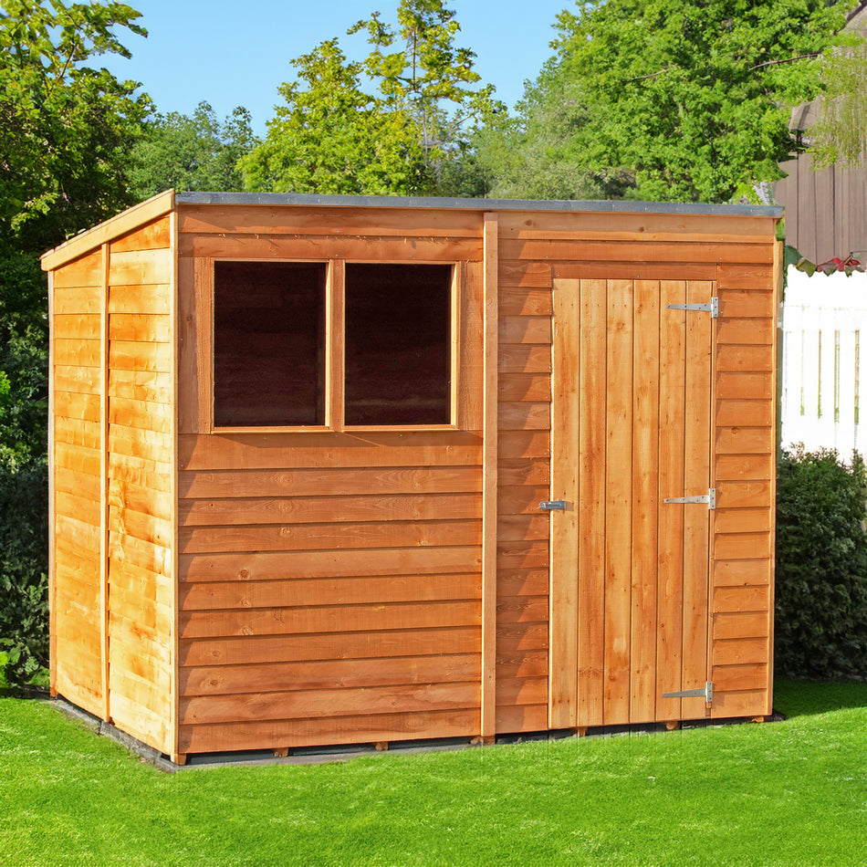 Shire 8x6 Dip Treated Overlap Pent Value Garden Shed