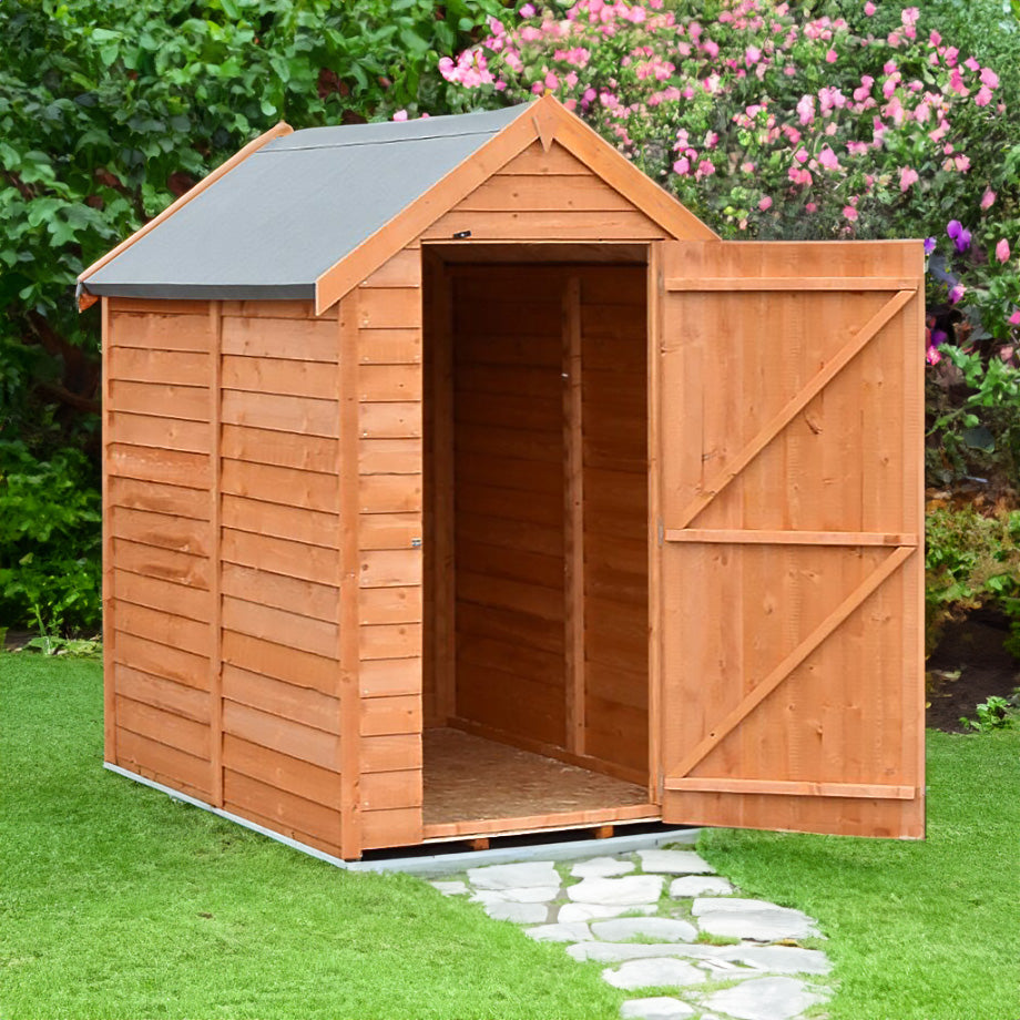 Shire 6x4 Overlap Single Door Value Garden Shed