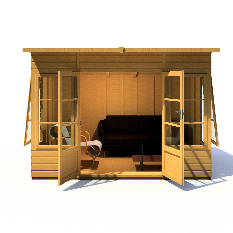 Shire 10x8 Orchid Summerhouse with Stylish Curved Roof