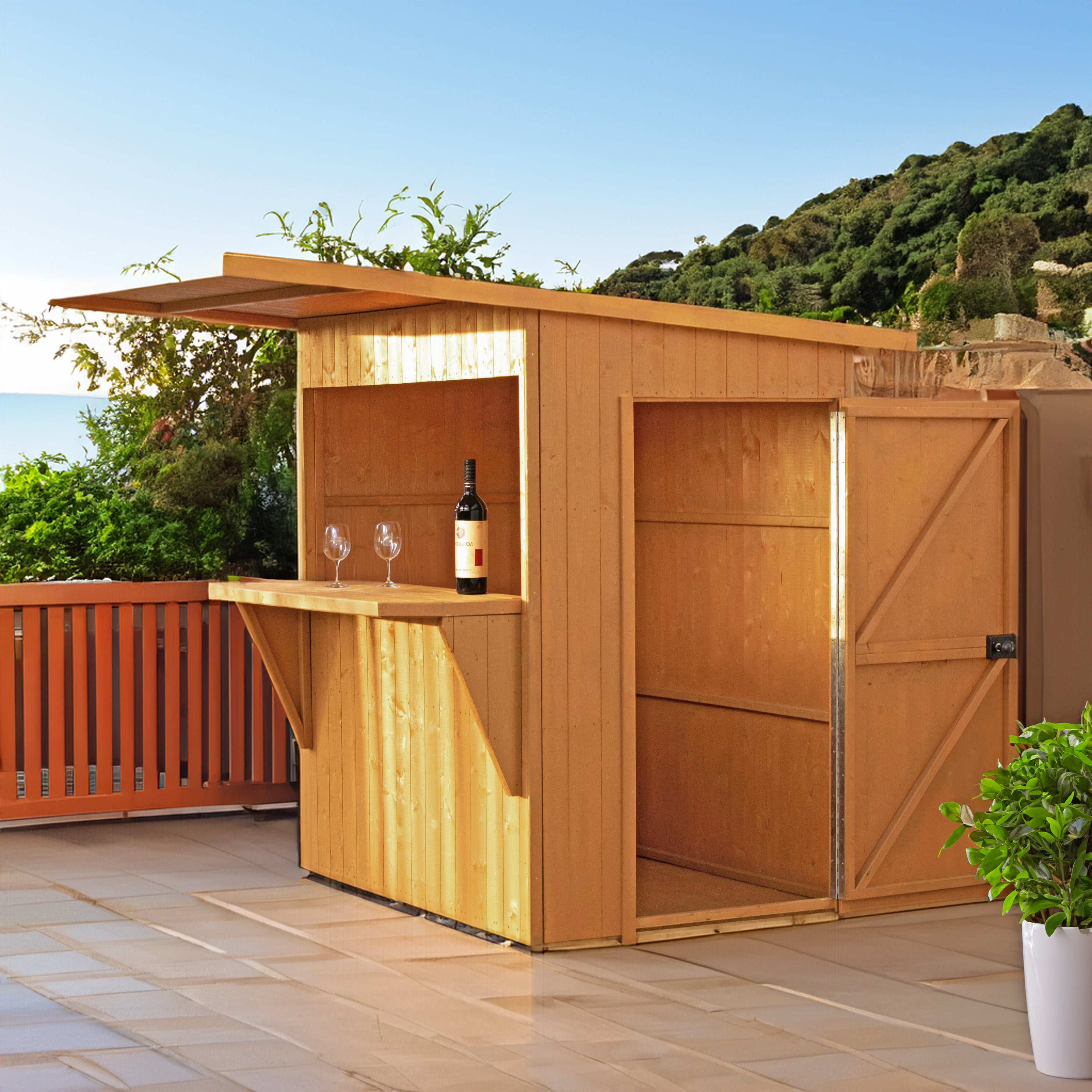 Shire 6x4 Pent Paradise Garden Bar Shed