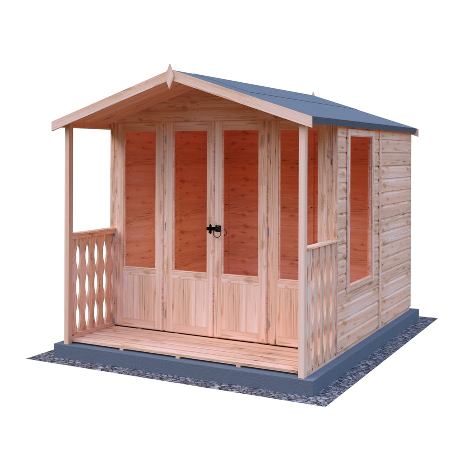 Shire 7x7 Parham Summerhouse with Double Doors & Veranda