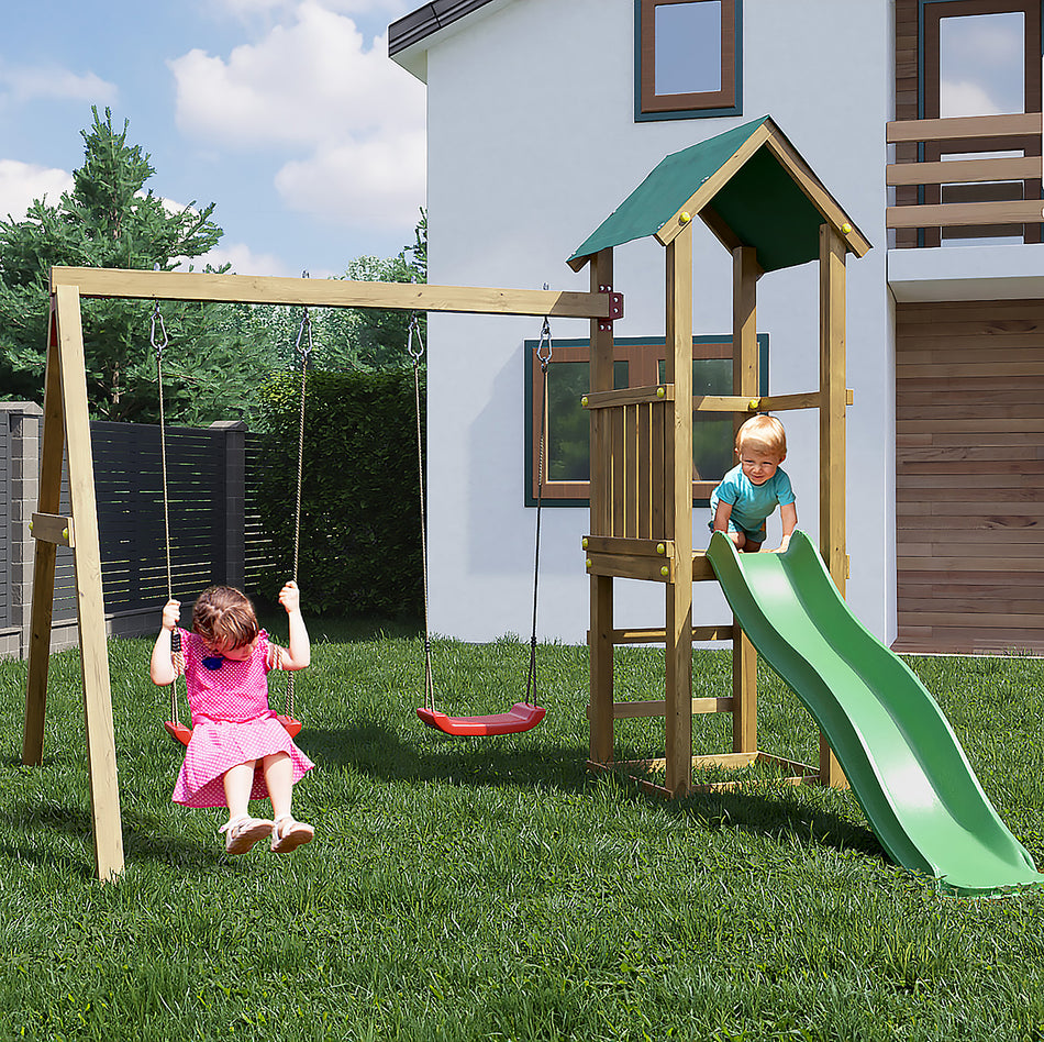 Shire Lucas Playfort with Double Swings & Slide