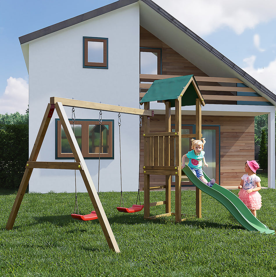 Shire Lucas Playfort with Double Swings & Slide