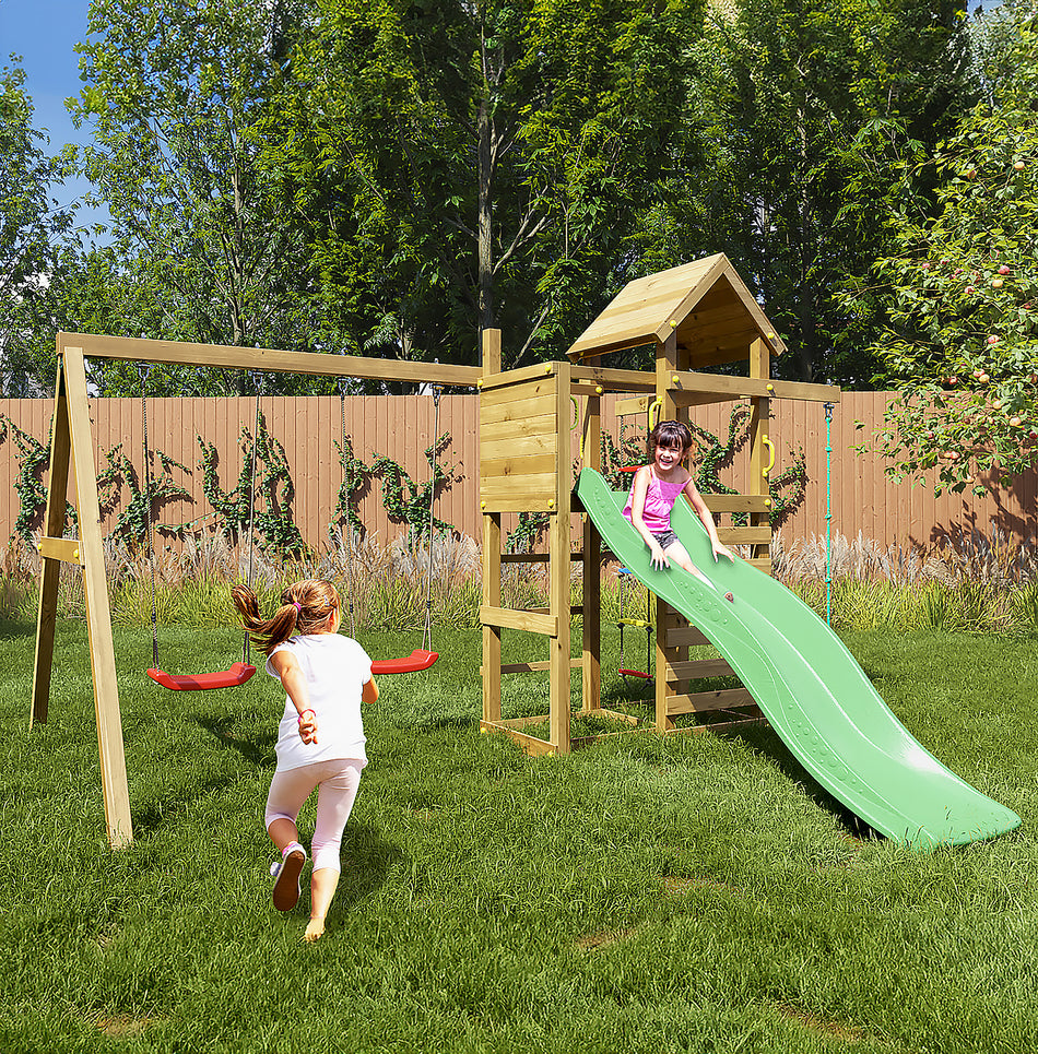 Shire Mixter Playfort with Double Swings & Slide