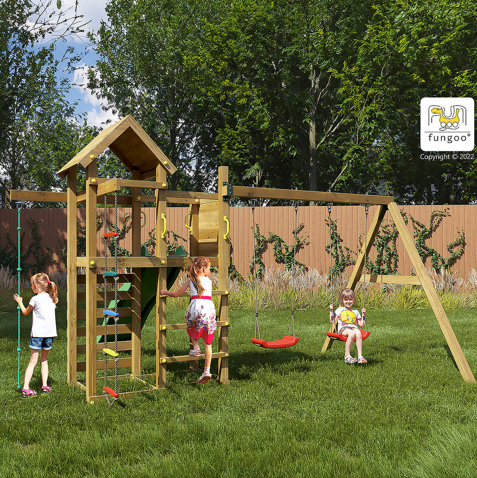 Shire Mixter Playfort with Double Swings & Slide