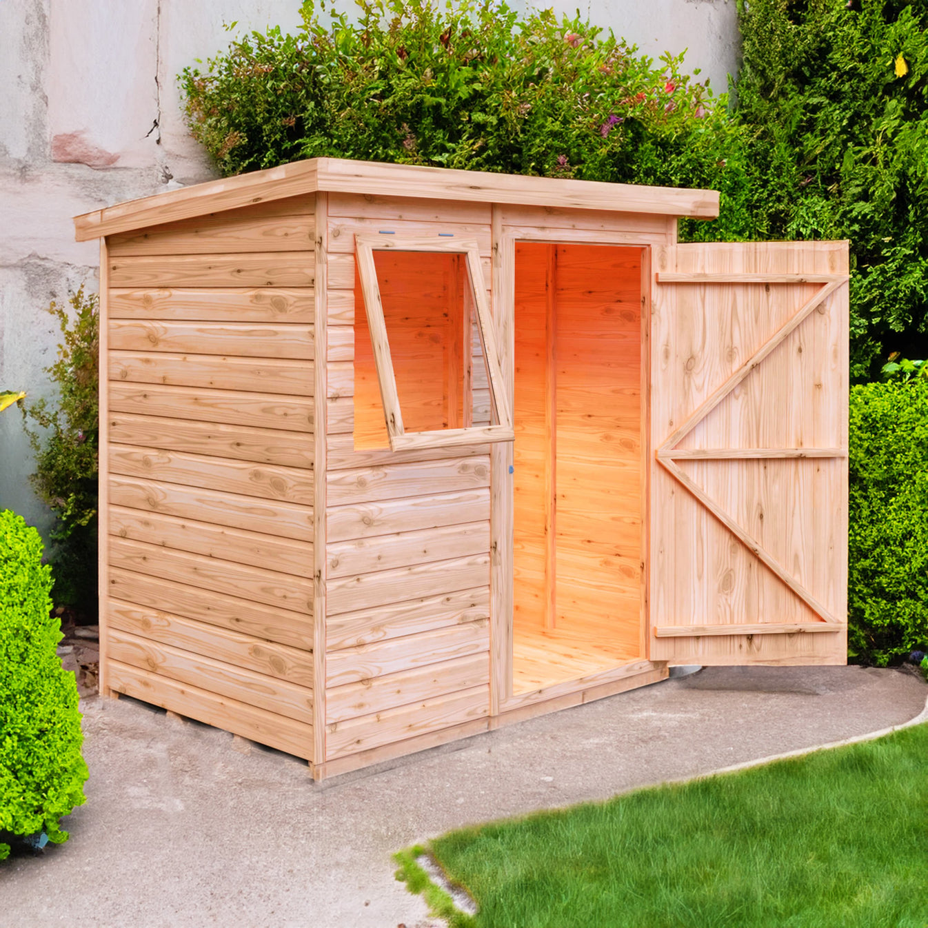 Shire Small 6x4 Shiplap Pent Wooden Garden Shed