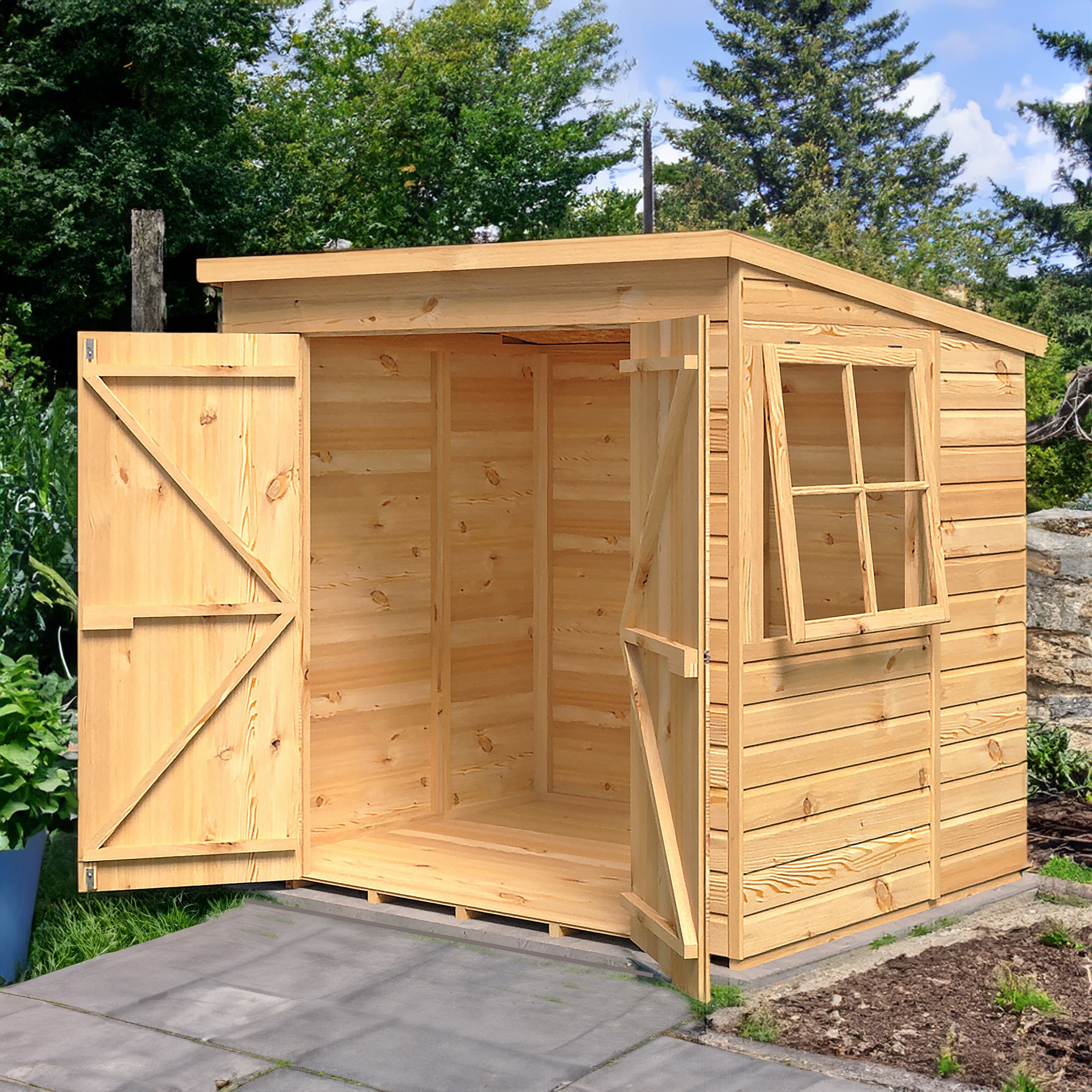 Shire 7x5 Shiplap Pent Wooden Garden Shed