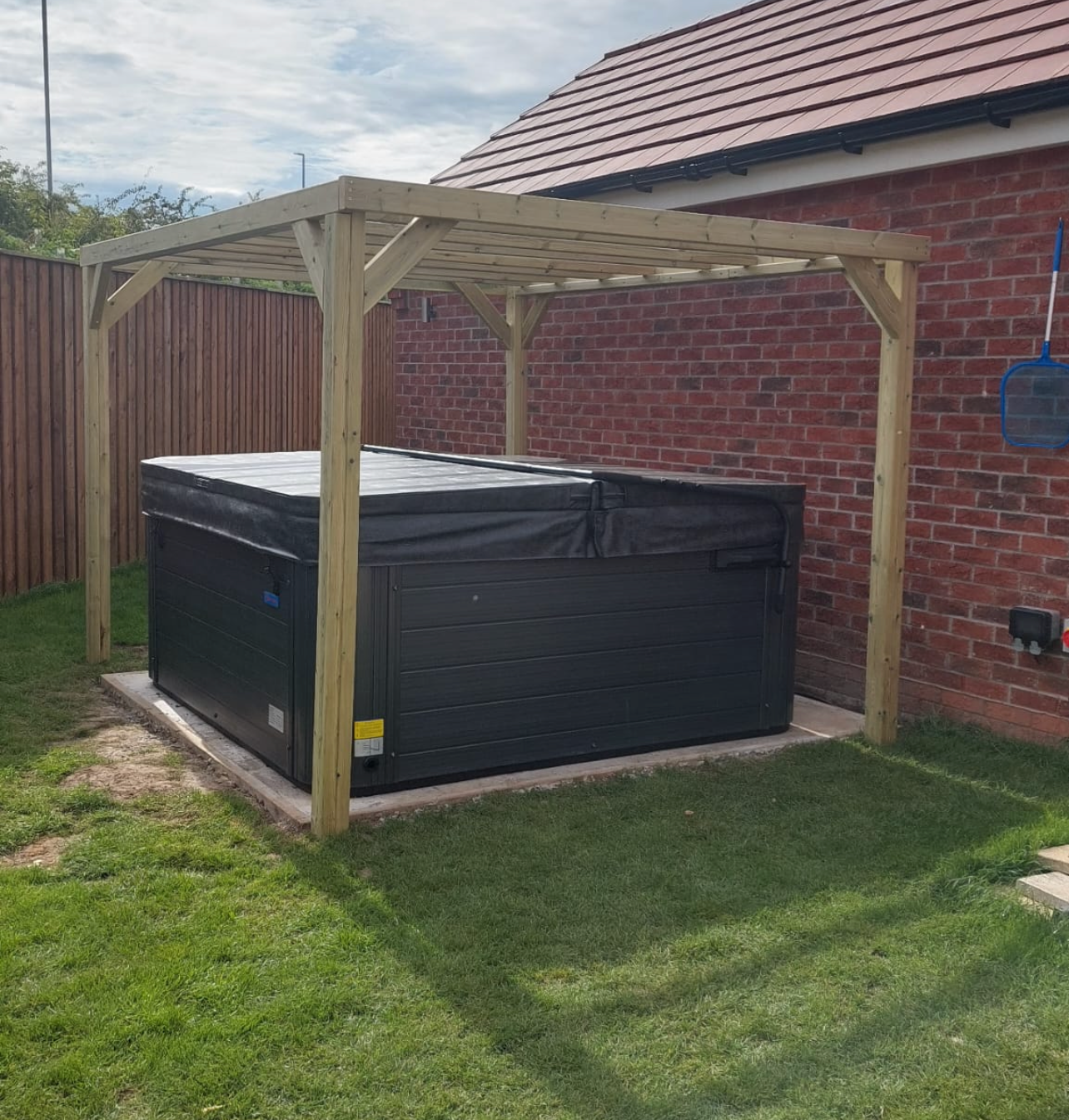 Chunky Wooden Garden Pergola & Gazebo - 3M X 2.4M