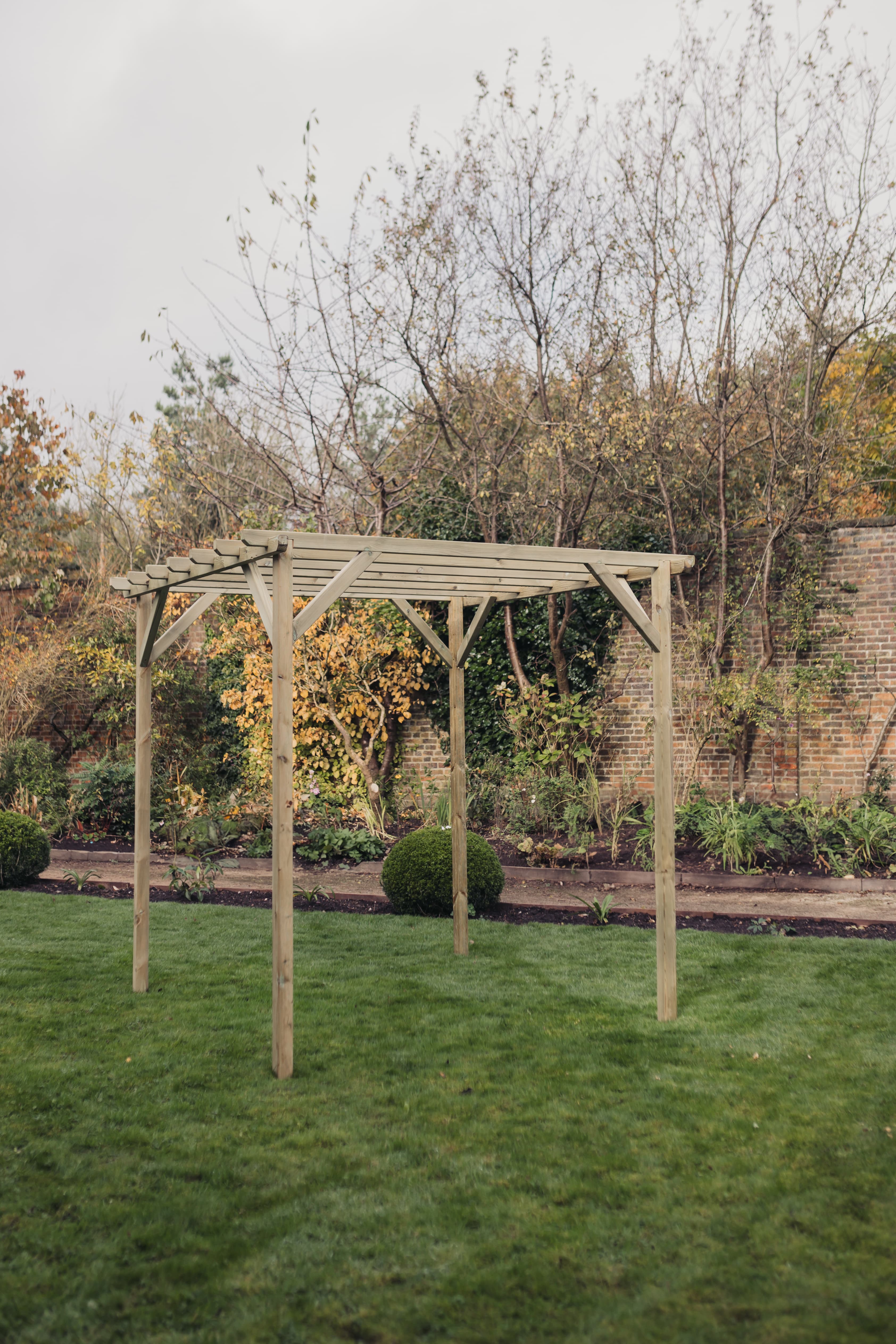 Contemporary 2.4m x 2.4m Wooden Garden Pergola & Gazebo