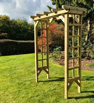 Rose 4ft Chunky Wooden Garden Arch - Churnet Valley