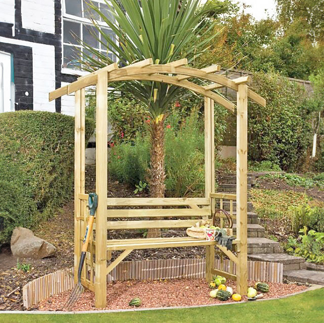 Shire Romana Pressure Treated Garden Arbour