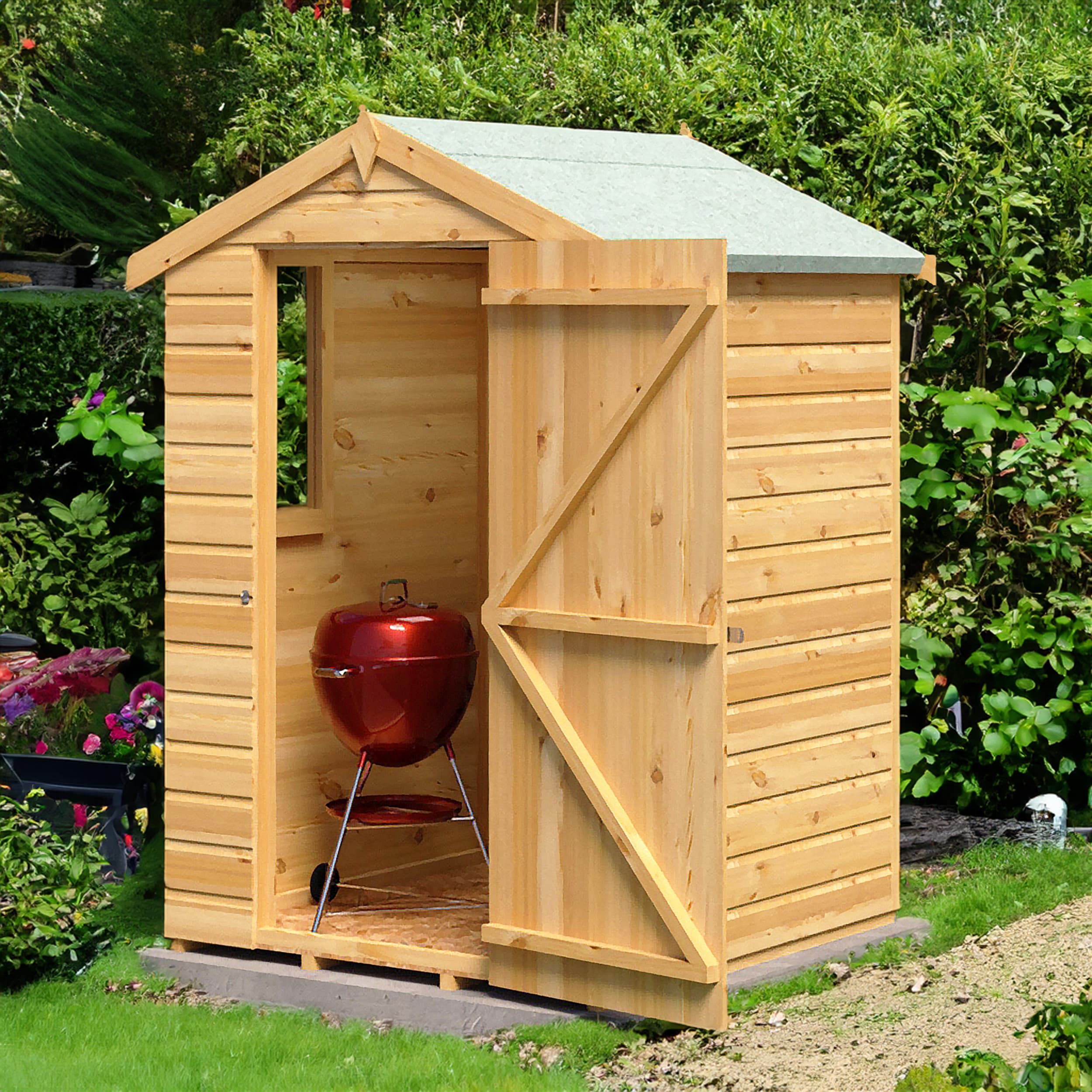 Shire 4x4 Shetland Shiplap Apex Flatpack Garden Shed