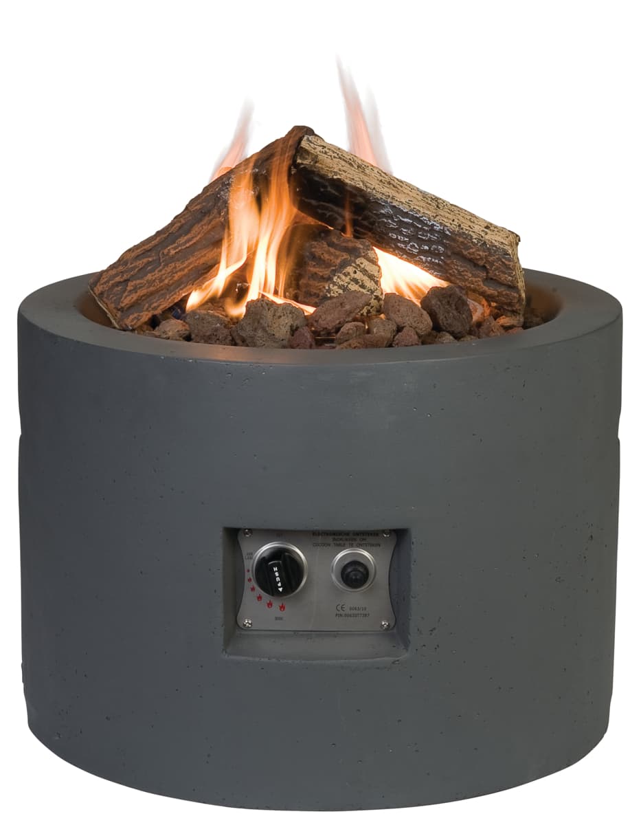 Happy Cocooning Round Grey Cocoon Style Gas Fire Bowl