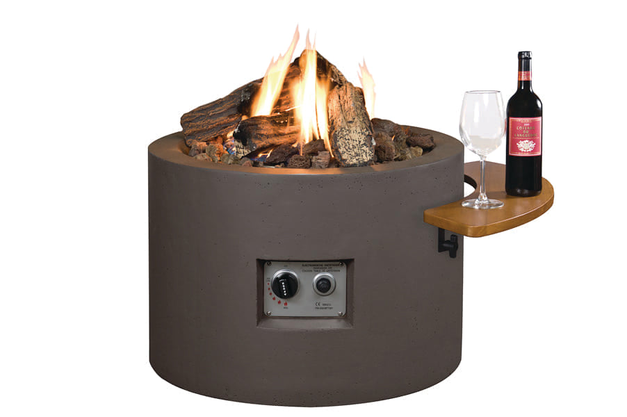 Happy Cocooning Round Grey Cocoon Style Gas Fire Bowl