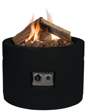 Happy Cocooning Round Black Cocoon Style Gas Fire Bowl