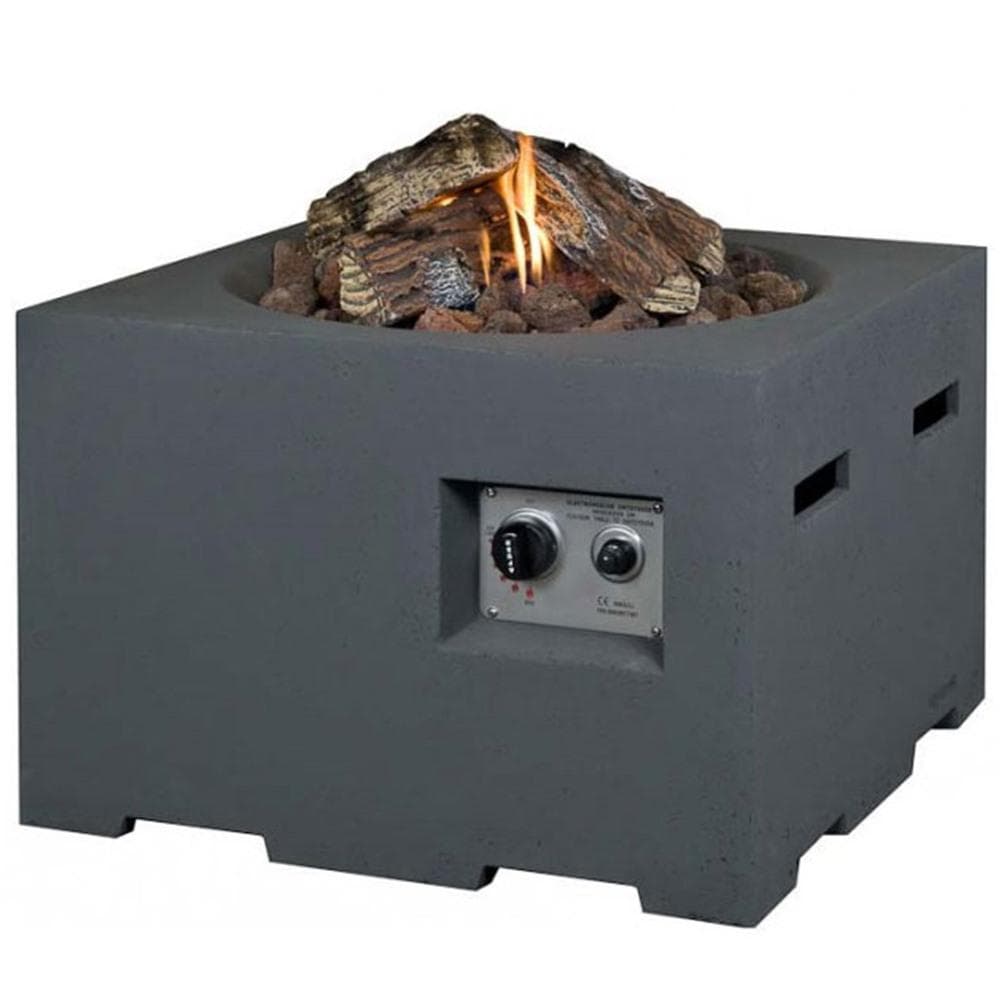 Happy Cocooning Small Square Grey Cocoon Style Gas Fire Bowl