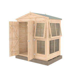 Shire 6x4 Sun Hut Garden Potting Shed with Double Doors