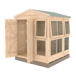 Shire 6x6 Sun Hut Garden Potting Shed with Double Doors