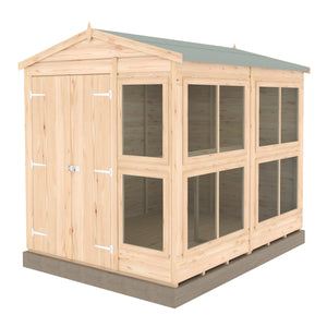 Shire 6x8 Sun Hut Garden Potting Shed with Double Doors