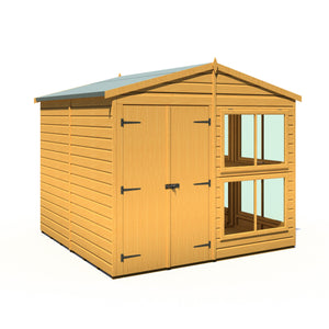 Shire 8x8 Sun Hut Garden Potting Shed with Double Doors