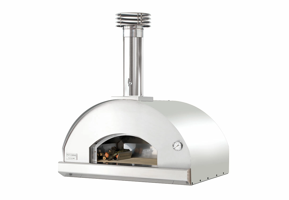 Fontana Mangiafuoco Build In Wood Fired Pizza Oven - Stainless Steel