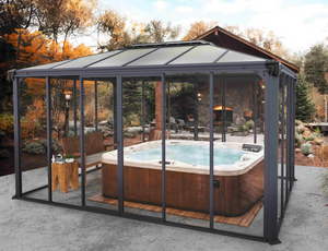 Ledro 4300 Enclosed Aluminium Grey Gazebo & Pergola - Canopia by Palram