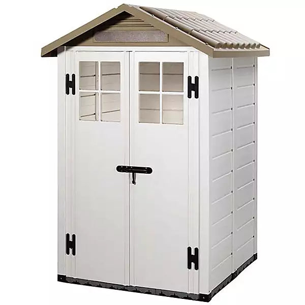 Shire Tuscany EVO 120 4x4  Plastic Garden Shed with Double Doors