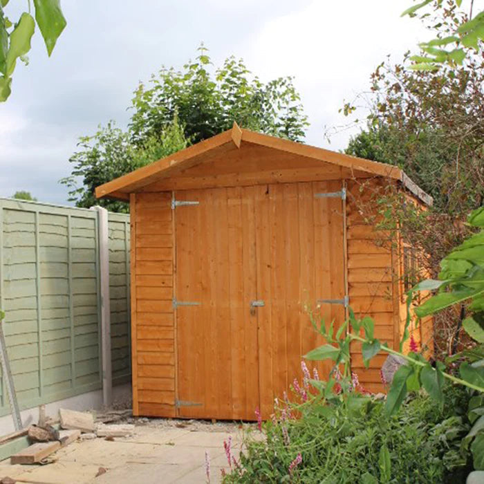 Shire 7x7 Dip Treated Overlap Garden Shed with Double Doors
