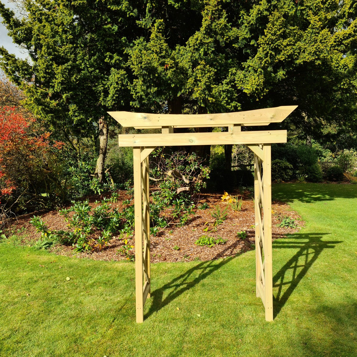 Tokyo 3ft Chunky Wooden Garden Arch - Churnet Valley