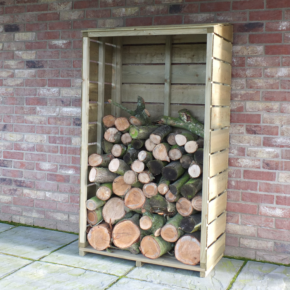 Shire Pressure Treated Tall Wall Wooden Log Store