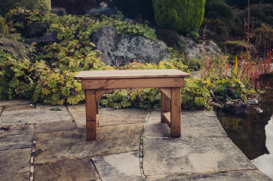 Valley Chunky Wooden Garden Coffee Table - Churnet Valley