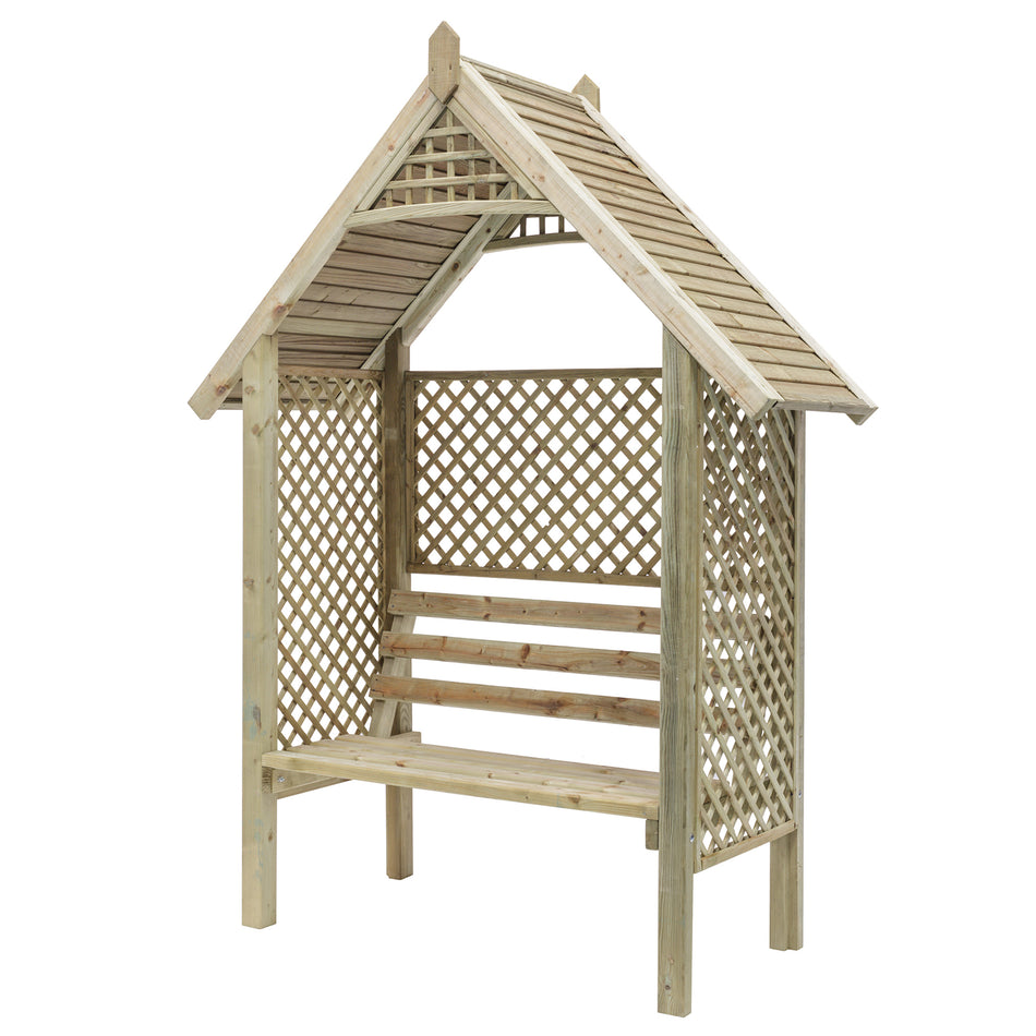 Shire Valencia Pressure Treated Garden Arbour