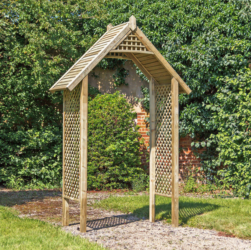 Shire Valencia Pressure Treated Wooden Garden Arch