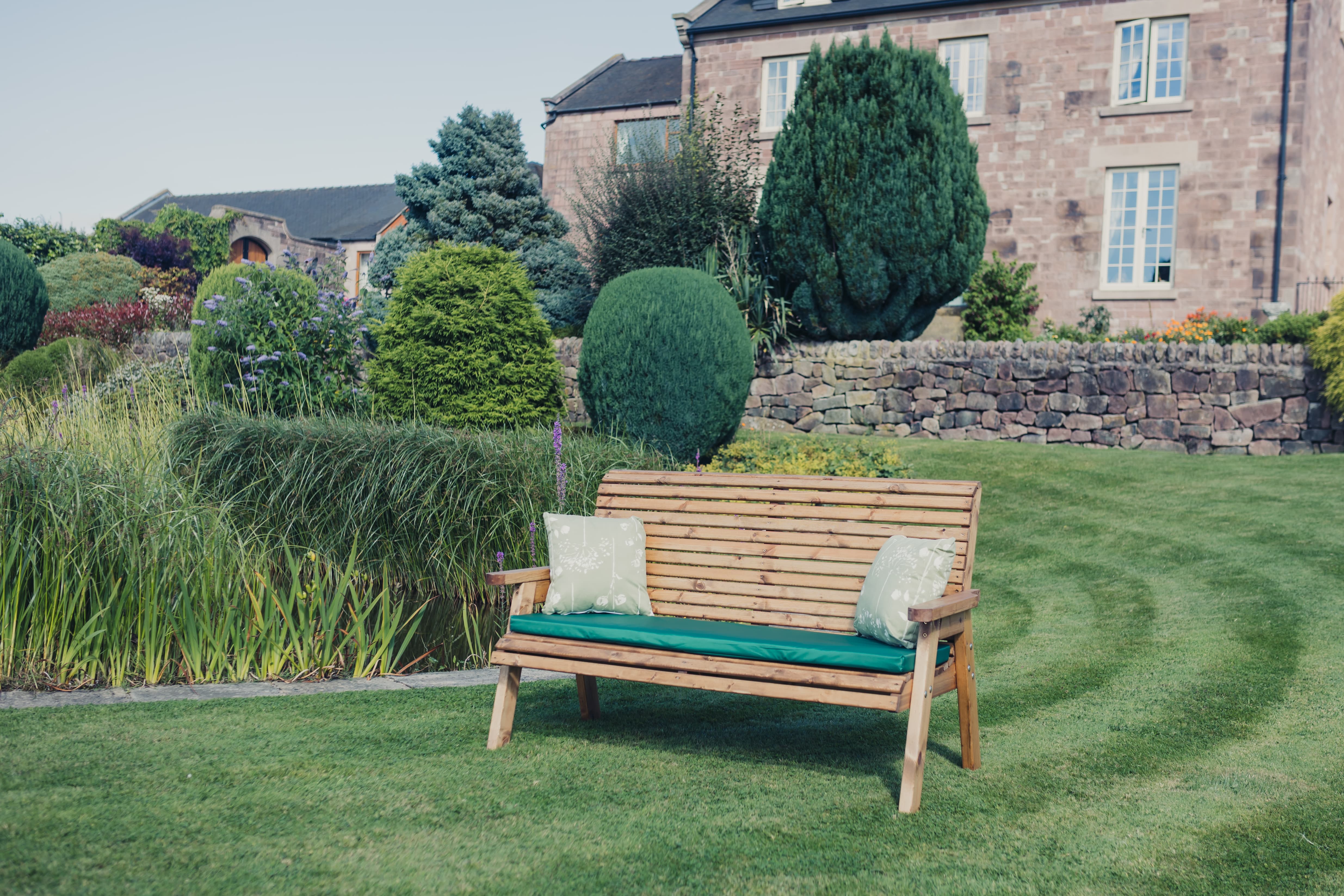 Valley 3 Seater Chunky Wooden Garden Bench - Churnet Valley