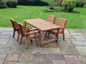 Valley 4 Seat Chunky Wooden Dining Table Set - Churnet Valley