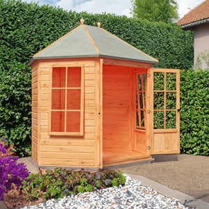 Windermere Hexagonal 8x6 Wooden Garden Summerhouse