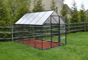 Hybrid Aluminium Frame 6ft x 10ft Grey Polycarbonate Greenhouse - Canopia by Palram