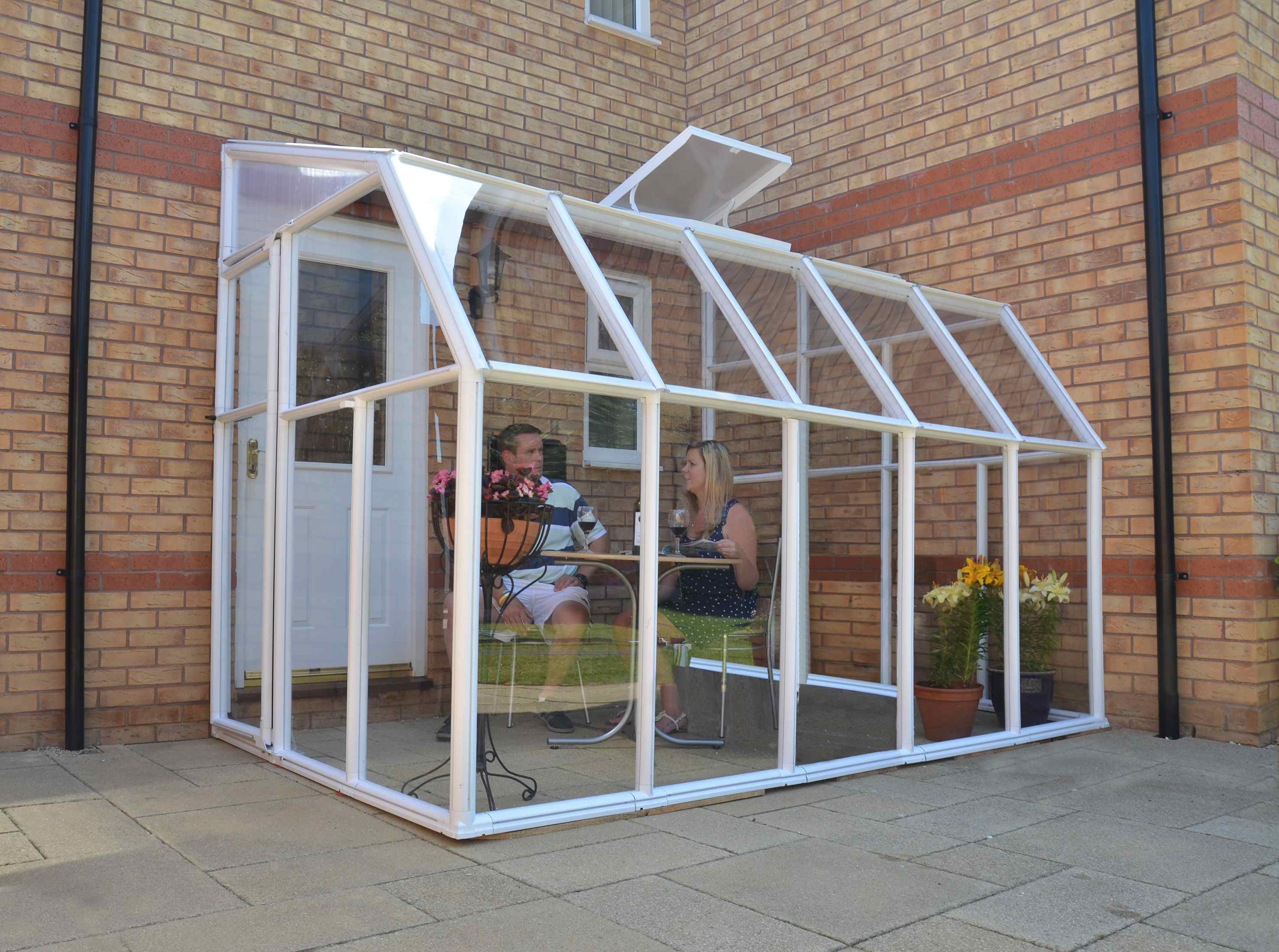 Rion 6ft x 10 ft Sun Room & Patio Cover in White - Canopia by Palram