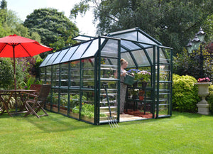 Grand Gardener Resin Frame 8ft x 12ft Polycarbonate Greenhouse - Canopia by Palram