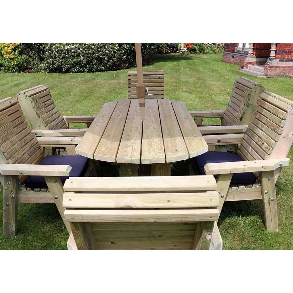 Churnet Valley Ergo 6 Seater Table and Bench Set