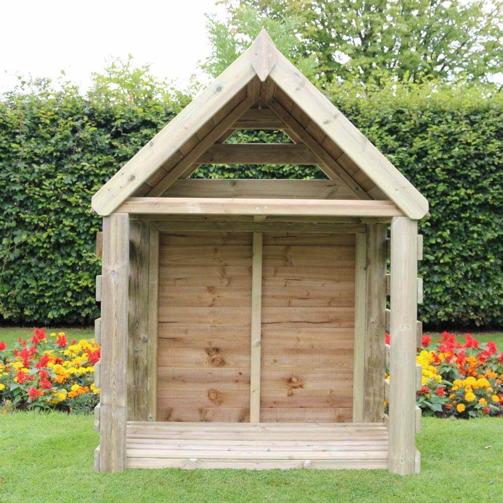 Gawsworth Chunky Wooden Outdoor Log Store - Churnet Valley