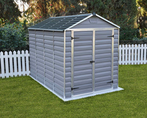 SkyLight Plastic 6x10 Dark Grey Apex Garden Shed - Canopia by Palram